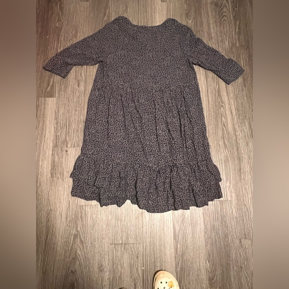 Boden Silver and Blue Ruffled Tiered Midi Dress - Picture 4 of 7